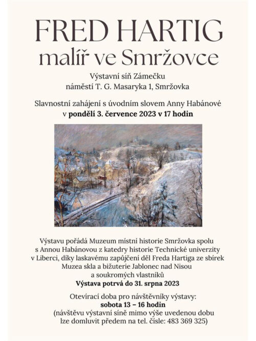 Fred Hartig, malíř ve Smržovce